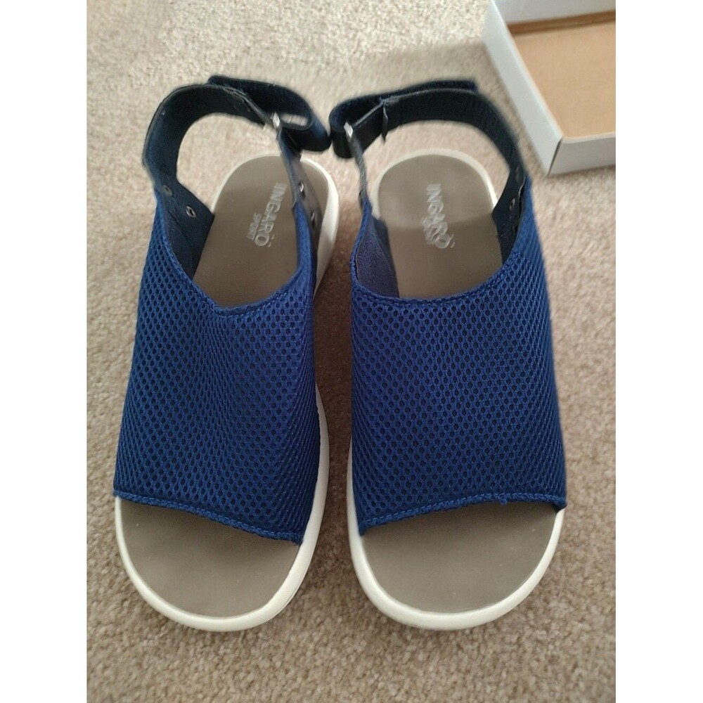 Ingaro Cove Navy Blue Mesh Slingback Sandals 8